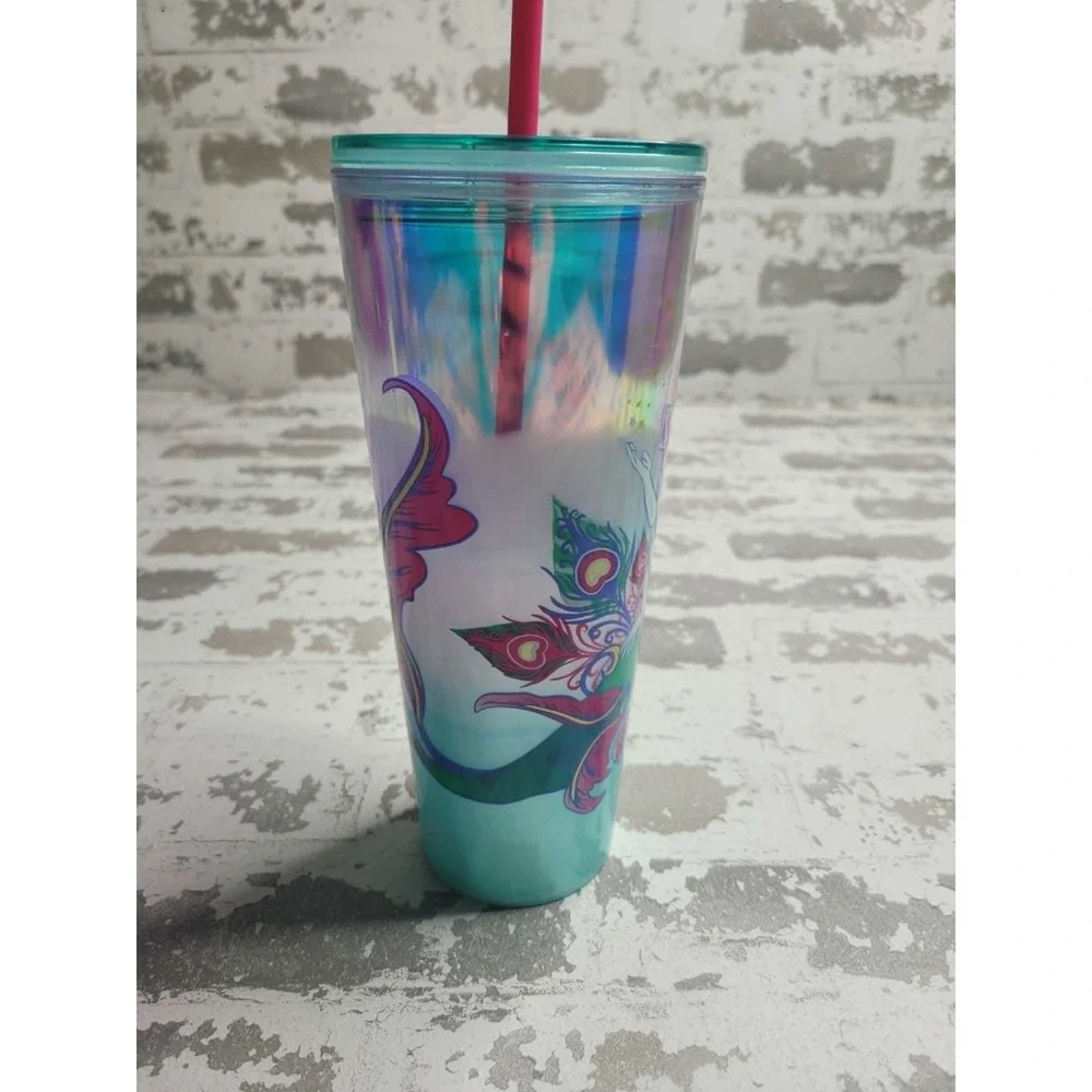 Starbucks‎ 2024 Holiday Iridescent Holo Siren Mermaid Star Lid 24 Oz Tumbler